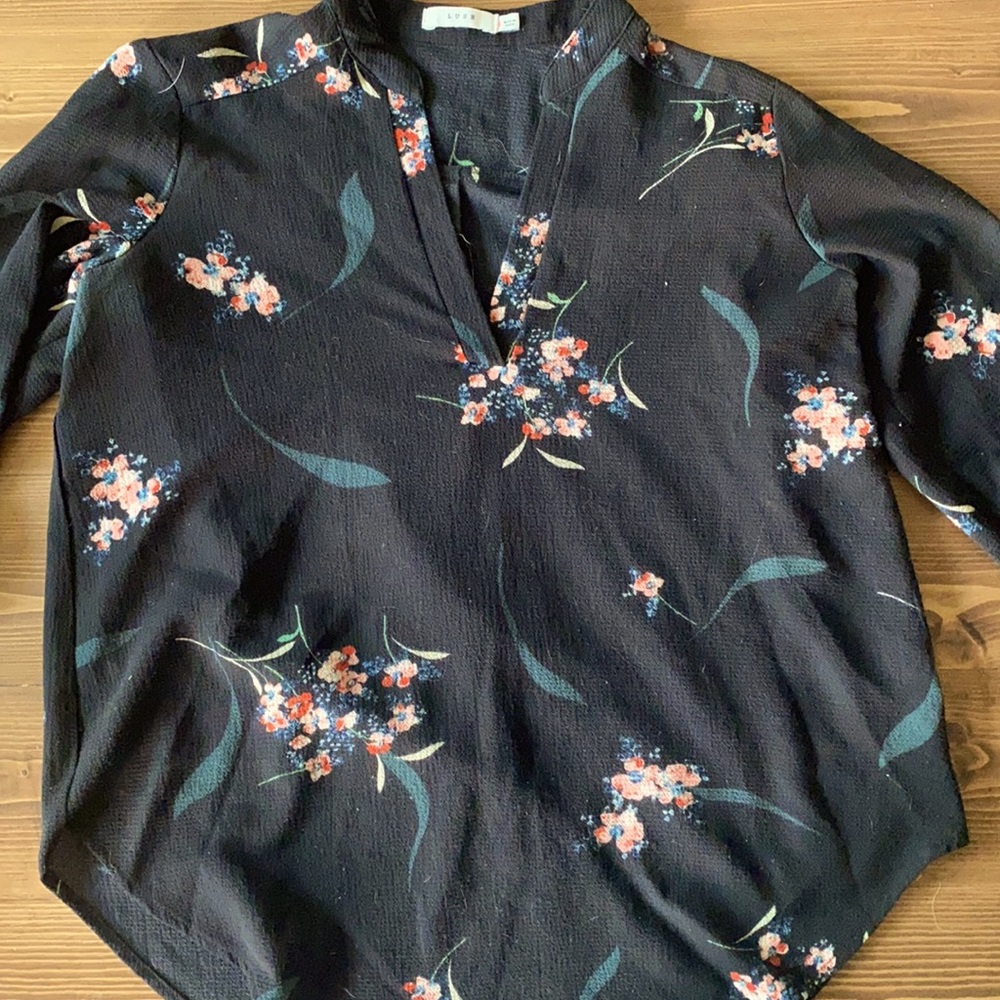 LUSH Split Neck Blouse